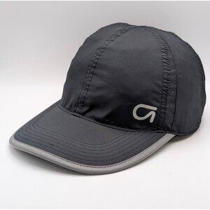 Gap Fit Hat Adult OS Black Lightweight Adjustable Strap Back Running Cap Gapfit